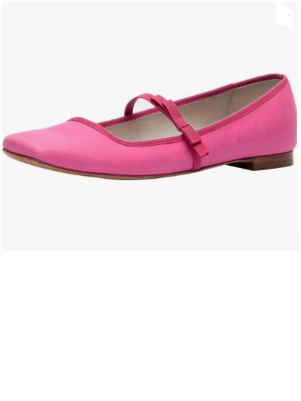 miss left Hot Pink Lovely Single Elastic Strap Flat Mary Janes Square Toe Shoes